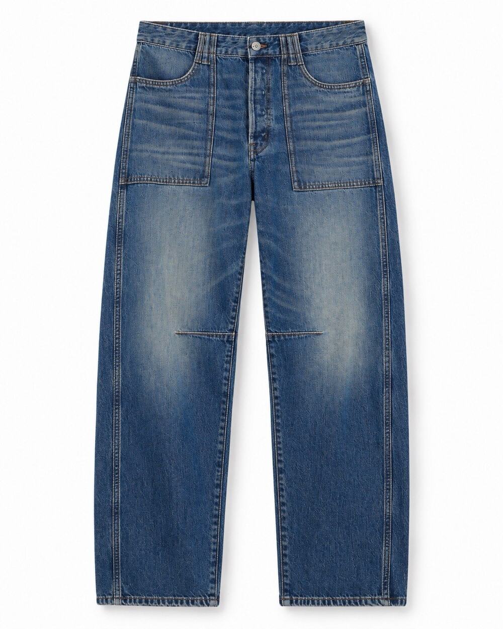 Madewell The Curvy Darted Barrel Leg Jean Womens 23 IRMO Wash Rigid Denim Jeans